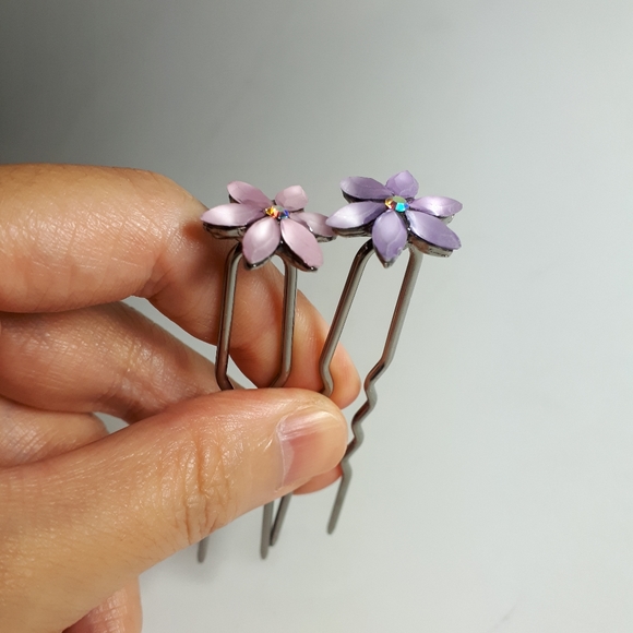 NWOT Hairpins for Updo Hairstyles (pink/purple) - Picture 1 of 5